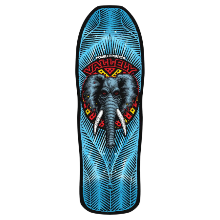 POWELL PERALTA Mike Vallely Elephant Classic Deck Blue Foil
