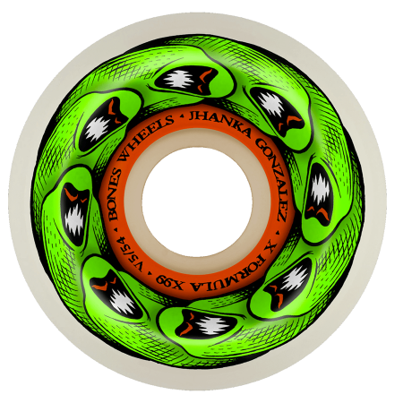 Ruote Skateboard BONES X-Formula v5 54 mm 99a duro Shape sidecut