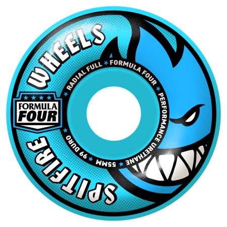 Ruote Skateboard SPITFIRE radial full lifeblue 55 mm 99a