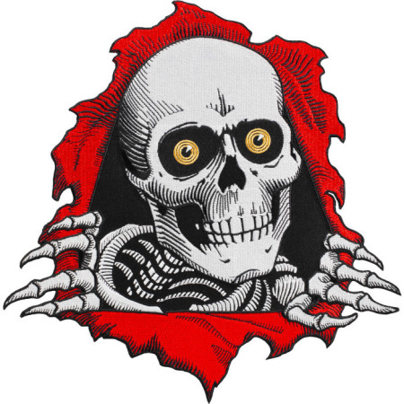 Toppa ricamata gigante Powell Peralta Ripper da 10 pollici per giacche