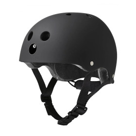 Casco nero opaco Eight-Ball Helmet Fit Dial per skateboard e bicicletta con rotella di regolazione posteriore