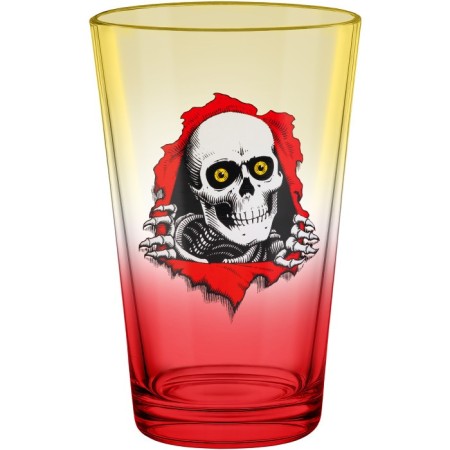 POWELL PERALTA Ripper Pint GlassPowell Yellow/Red Fade
