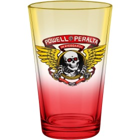 Bicchiere POWELL PERALTA Pint Glass Winged Ripper Yellow/ Red Fade