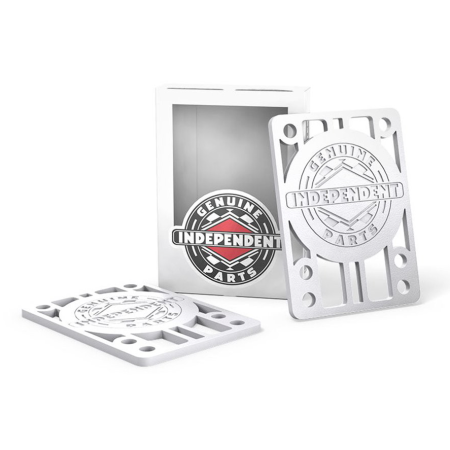 2 Risers Pad INDEPENDENT truck Skateboard 1/8" inc white