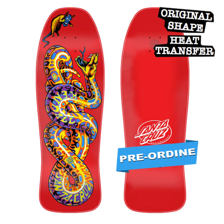 PRE-ORDER Reissue Deck SANTA CRUZ Kendall Snake Deck 9,975" x 30.125" red