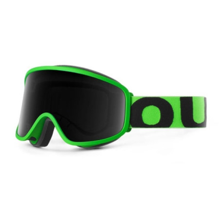 Maschera Snowboard Out Of Flat Fluo Green lente Smoke