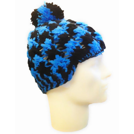 Cappello Beanie Santa Cruz Chequer bobble hat colore black/blue