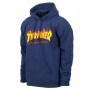 Felpa THRASHER cappuccio logo Flame Blue Navy