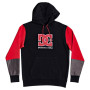 Felpa DC con cappuccio Felpa Bertland colore nero/rosso