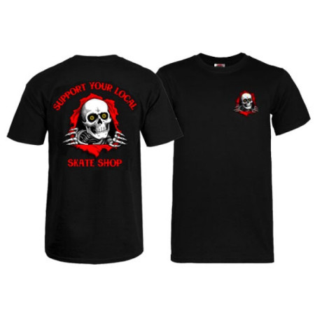 Maglietta T-Shirt POWELL PERALTA Bones Support Your Local Skate Shop