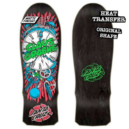 Tavola Skateboard Old School Deck SANTA CRUZ Grabke Exploding Clock 10" x 30" pollici
