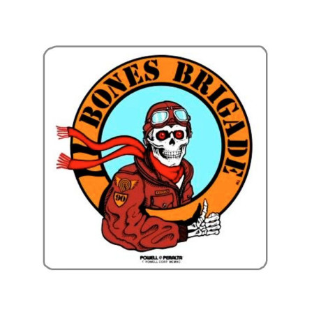 Adesivo POWELL PERALTA Bones Brigade trasparente 12 cm x 12 cm