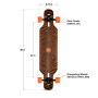 Complete Longboard LOADED Tan Tien Abstract 39" x 8.6" flex 2