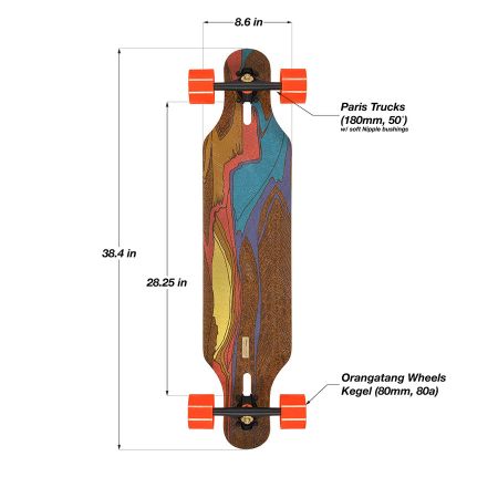 Longboard completo LOADED Icarus 38,4