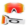 Maschera Snowboard OAKLEY Line Miner Fascia Matte White Lente Prizm Snow Torch Iridium