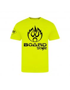 Maglietta T-shirt BOARDSTYLE Challenger Edition colore Giallo Fluo
