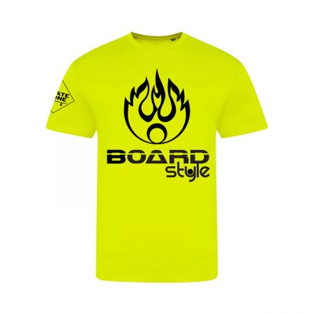 Maglietta T-shirt BOARDSTYLE Challenger Edition colore Giallo Fluo
