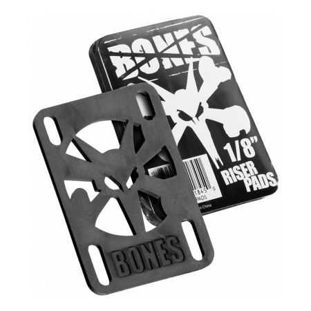 2 Risers Pad BONES distanziali in plastica per truck Skateboard 1/8" 3,175mm