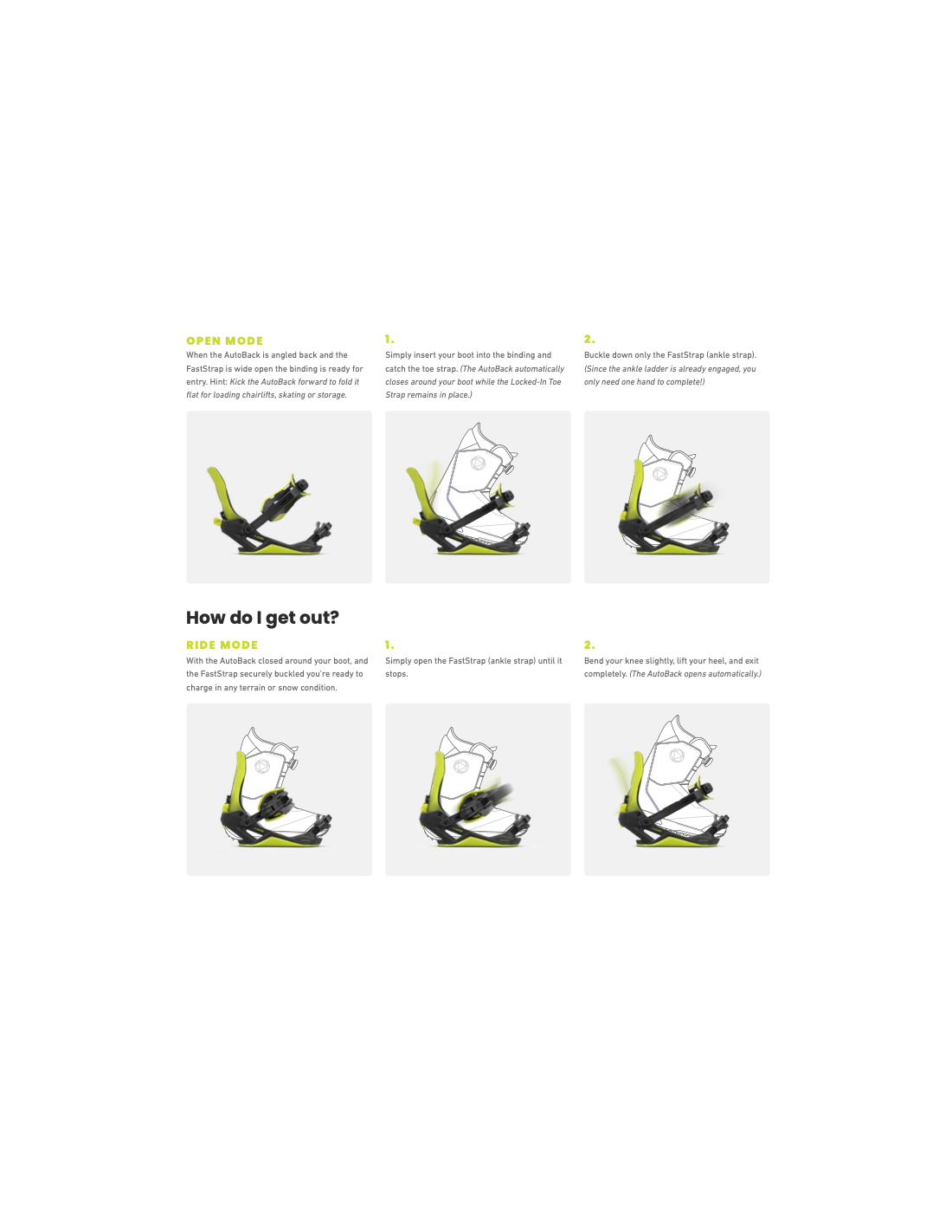 Attacco Snowboard JONES FASE Howler Lime Attacco Snowboard JONES FASE Howler Lime