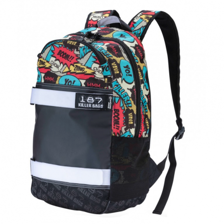 187 KILLER PADS Standard Issue Backpack Zaino Streetwear portaskate colore comic