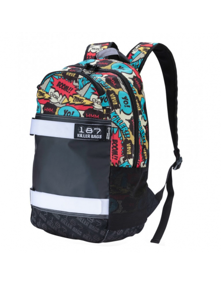 187 KILLER PADS Standard Issue Backpack Zaino Streetwear portaskate colore comic