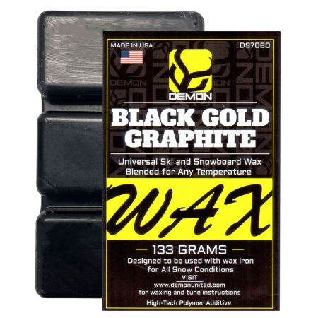 Wax Snowboard Ski DEMON Black Gold...