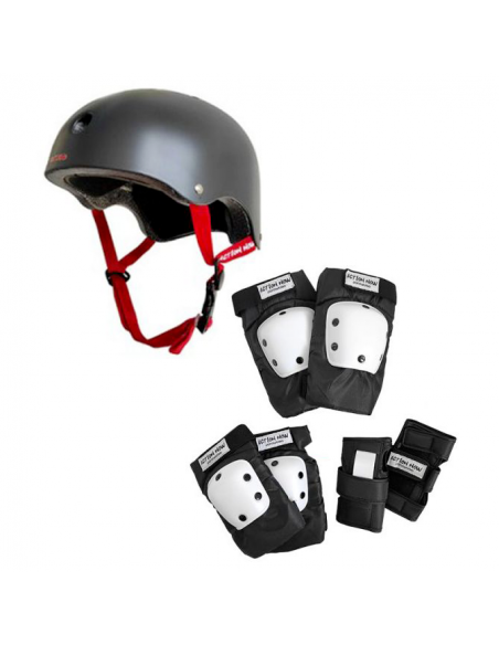 ACTION NOW Skateboarding Safety Gear Set Elmet Wrist Elbow Knee