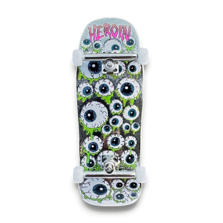 CUSTOM PRO X HEROIN Skateboards Eyes Fingerboard Complete Silver