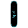 APRIL Skateboard OG Logo Blue Black 8,38" x 32,12"