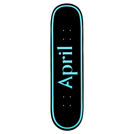 APRIL Skateboard OG Logo Blue Black 8,38" x 32,12"