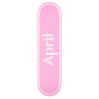 APRIL Skateboard Team Logo White Pink
